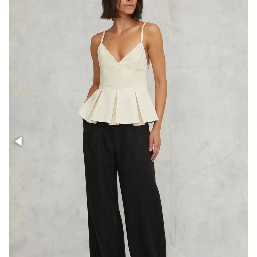 Marissa Webb Cream Pleated Camisole - Picture 2 of 12